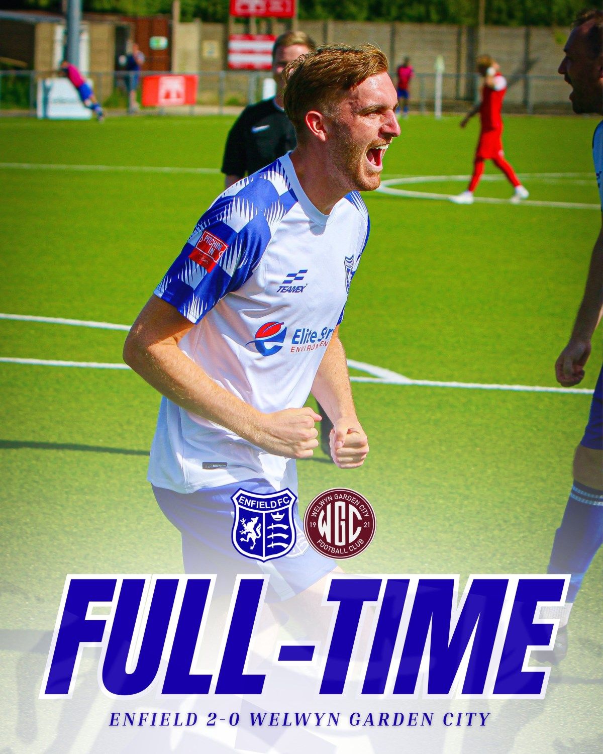 Full-time graphic: Enfield FC v WGC