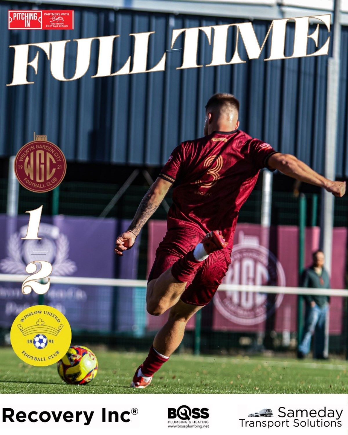 Full-time graphic: WGC v Winslow United