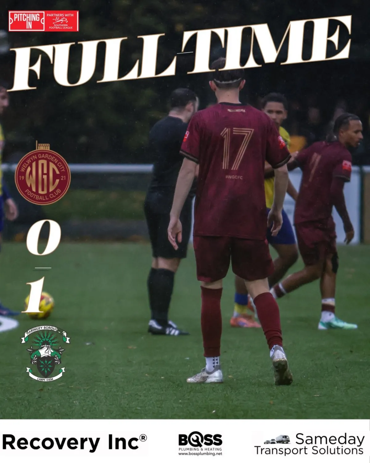 WGC in action against Haringey Borough at Herns Way